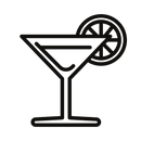 Vector icon used for cocktail glass at Hotel Liebes Rot Flueh