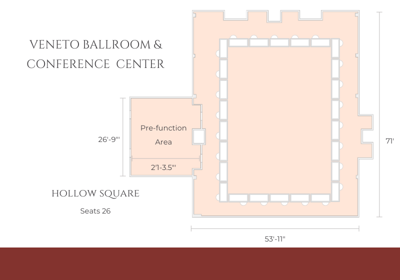 Ballroom layout for hallow square