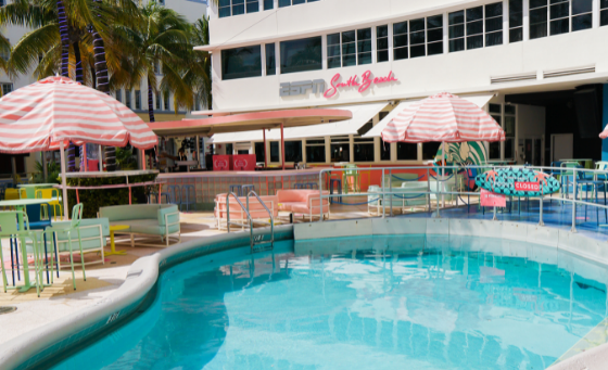 Pool & Custom Tile Work in The Clevelander at Marlins Park