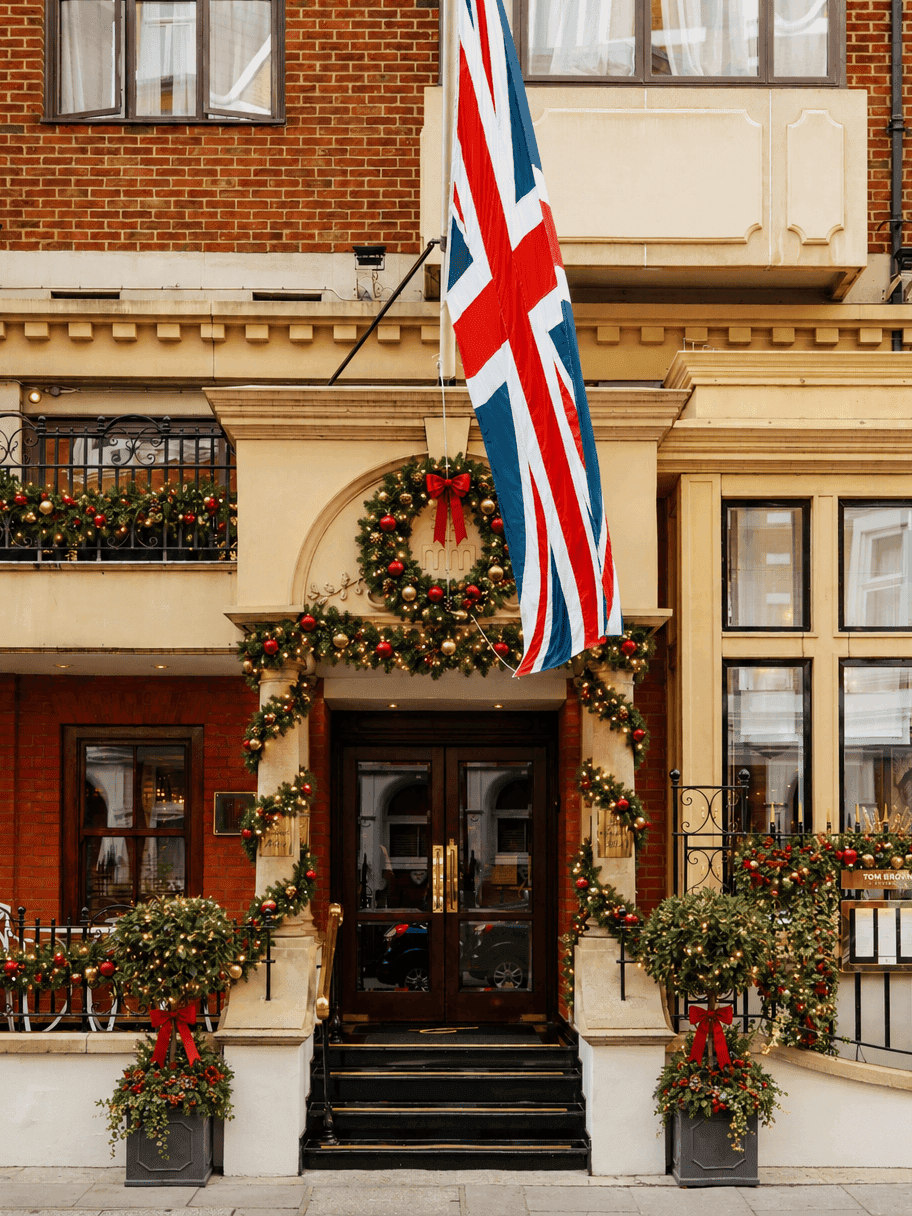The entrance to the Capital Hotel, Apartments & Townhouses during the Christmas season