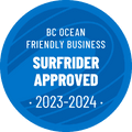 Ocean Friendly Business Surfrider Approved logo used at Pendray Inn & Tea House