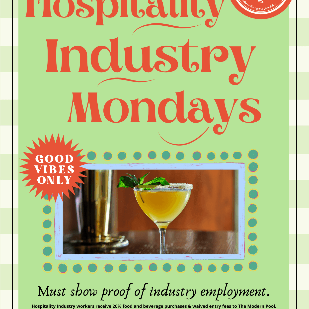 Industry Mondays poster used at The Sarasota Modern