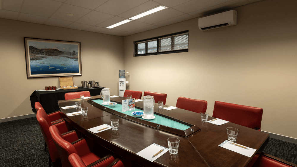 Boardroom set-up in Coburg Room at Novotel Darwin Airport