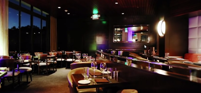 Tables set-up in the West dining area at Hotel Angeleno