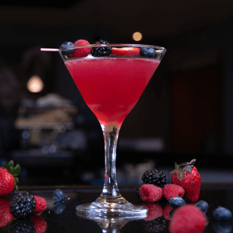 A berry cocktail in Chill lounge at Penasco del Sol