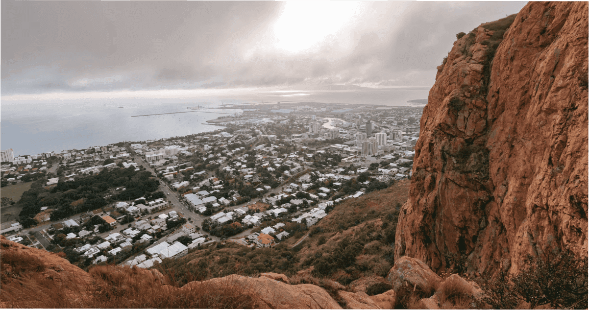 The summit of Castle Hill overlooking the city of Townsville.