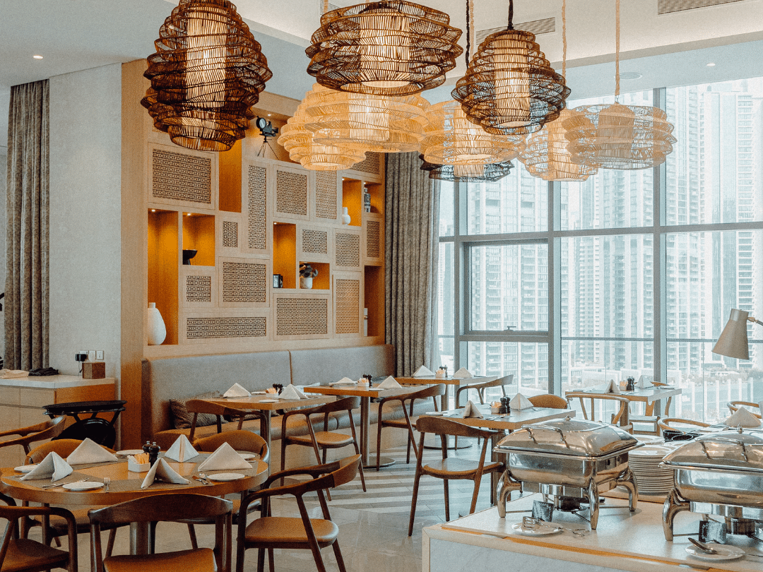 Charming interior view of Cinescope Restaurant at Paramount Hotel Midtown