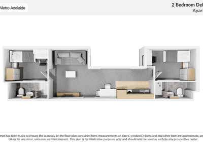 2 Bedroom Deluxe Ensuite Floorplan
