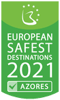 Logo of European Safest Destinations 2021 used at Terra Nostra Garden Hotel