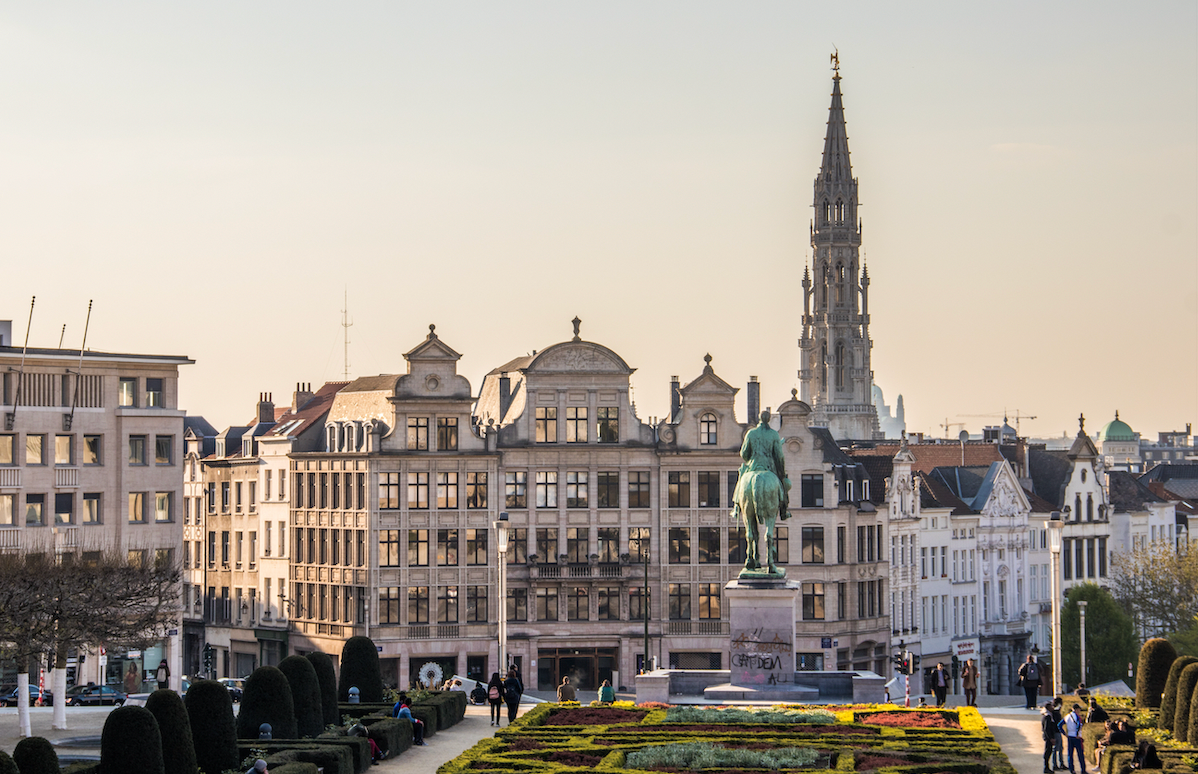 The exterior view of the City hall near The Hotel Brussels