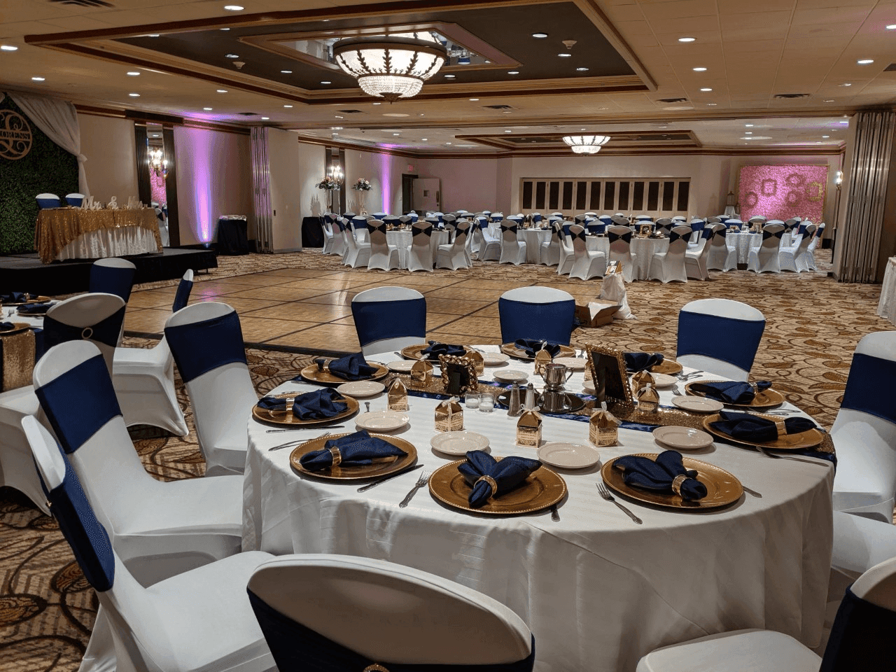 wedding reception venue with dance floor