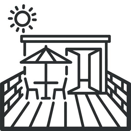Private rooftop patio