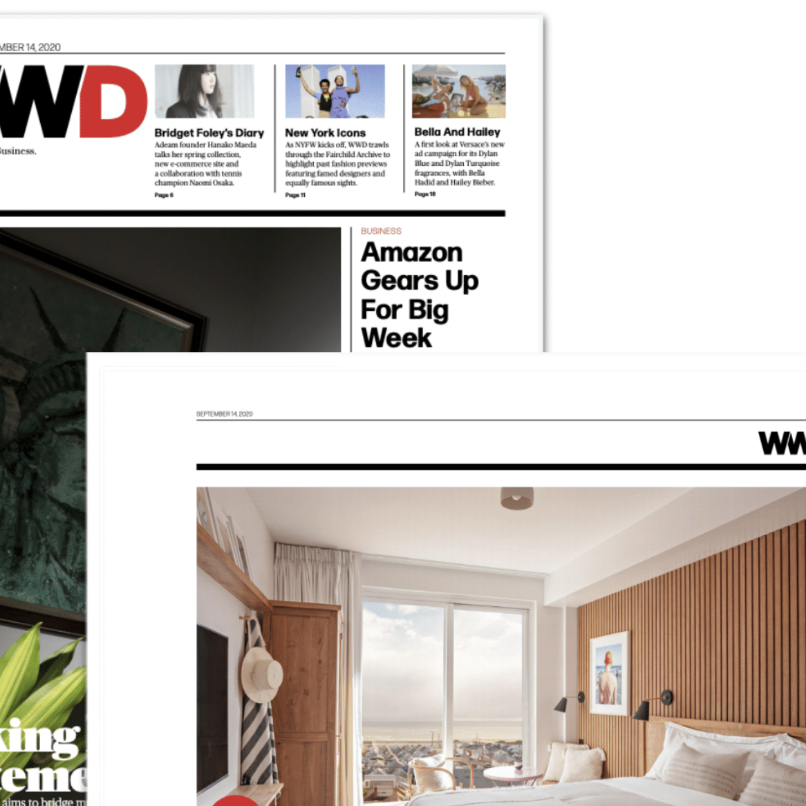 Article about The Rockaway Hotel in WWD by Kristen Tauer