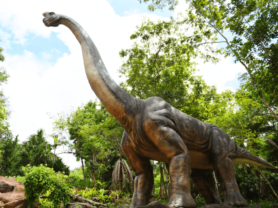 Huge dinosaur stature in Dino Park near Ana Hotels