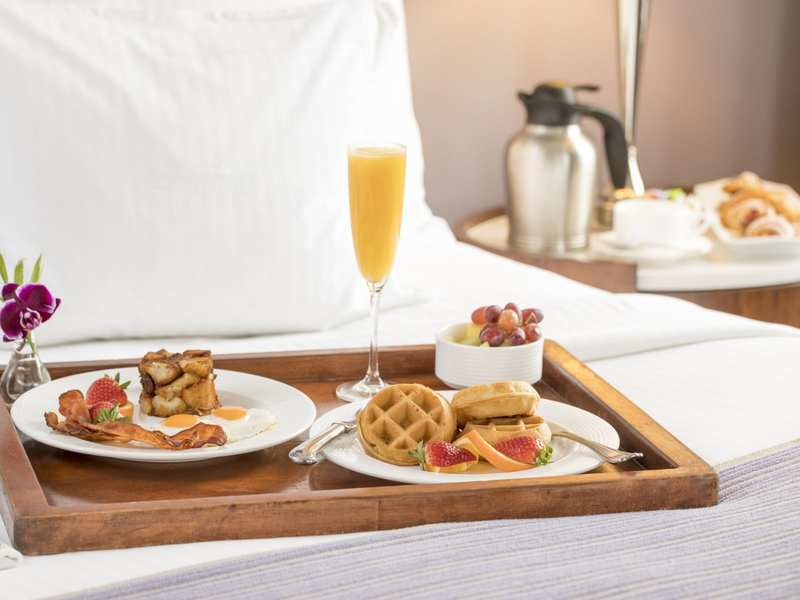 Breakfast served in bed at The Peabody Memphis