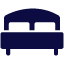 Vector icon of a bed used at Hotel Plaza San Francisco
