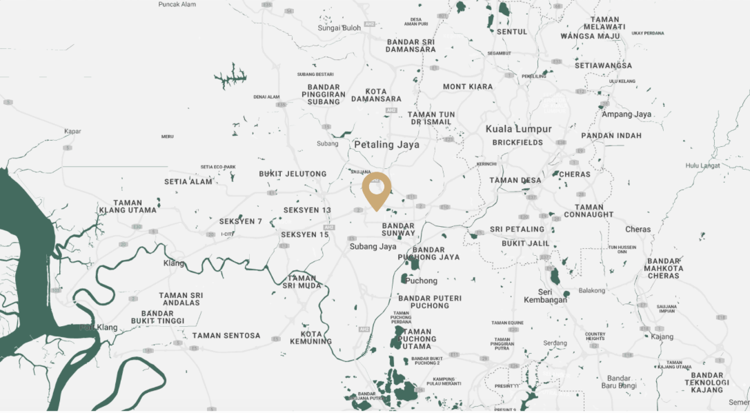 Navigation map to the Sunway Hotel Pyramid