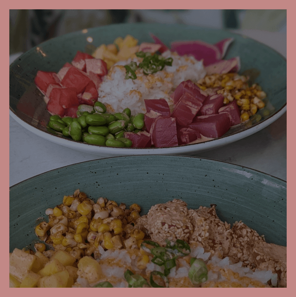 Poke Hawaiian dishes served at Muze Lounge & Terrasse