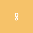 Yellow background with the number 8 poster used at Hotel Grand Chancellor