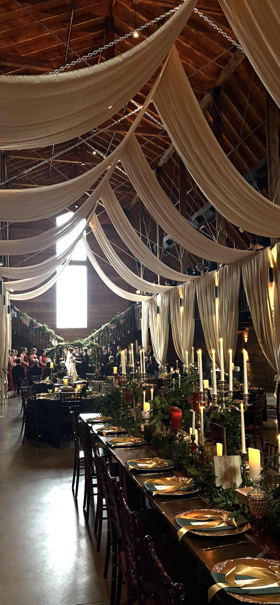 A newly wed couple posing with a loving gaze at each other