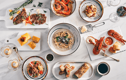 Buffet spread at Ellenborough Market Café, Paradox Singapore – Peranakan, Asian and international dishes by the river