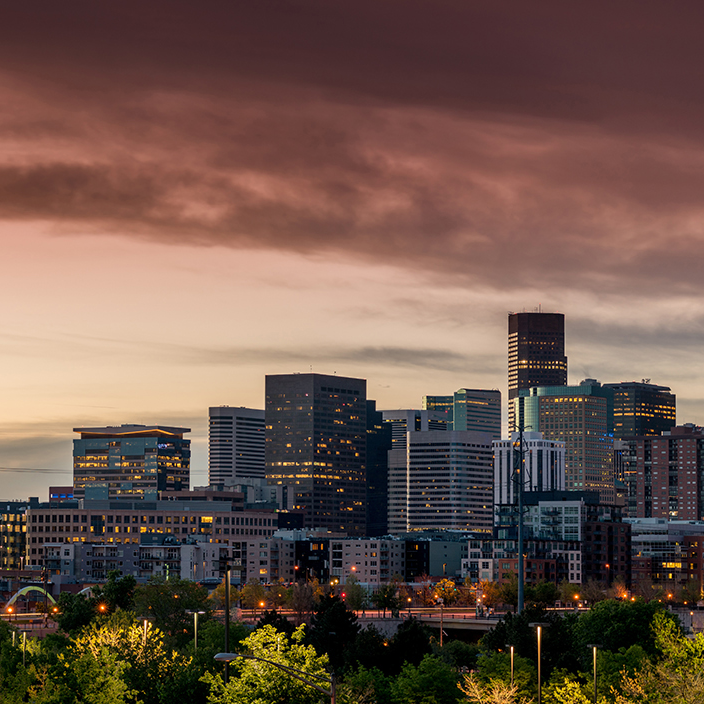 Sunset at Coors Field, Denver, Colorado, Sunset at Coors Fi…