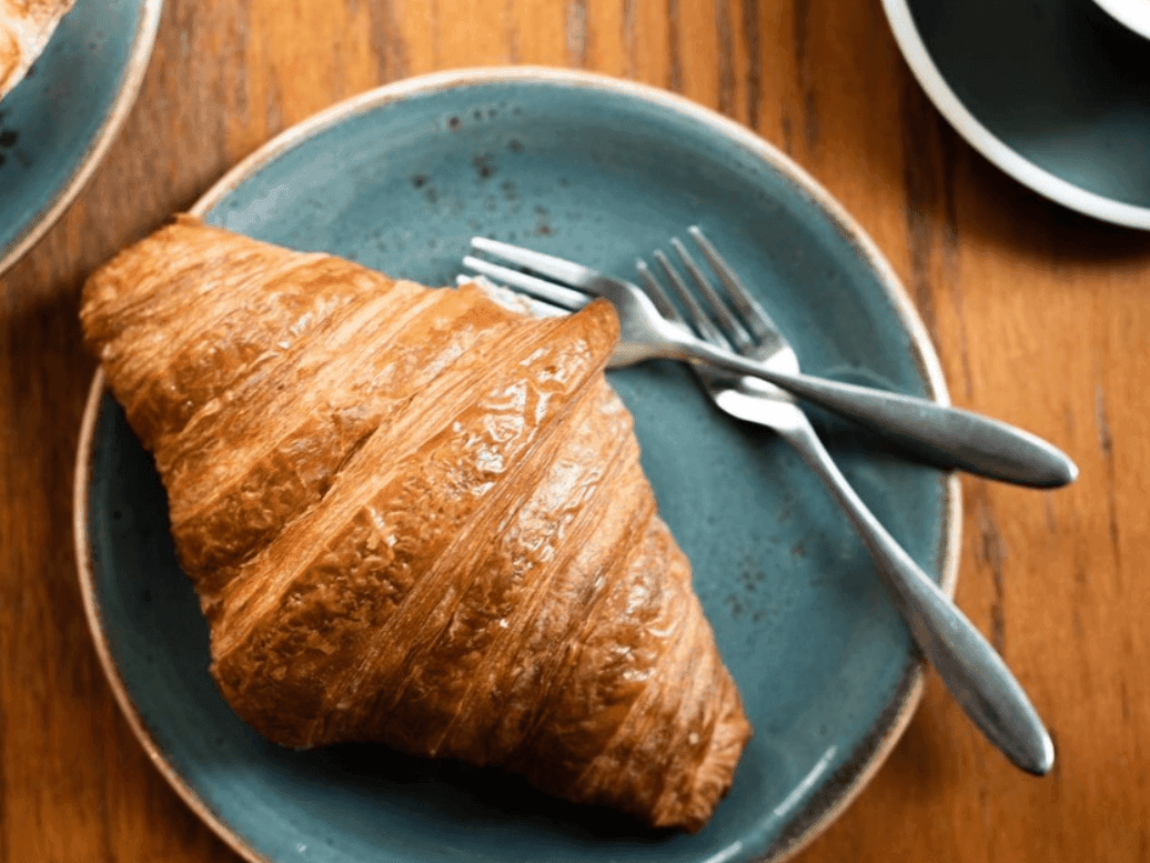 Close-up of croissants served in League of Honest Coffee at Brady Hotels Jones Lane