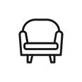 Vector icon used for Lounge chair at ReStays Ottawa