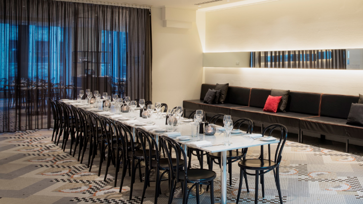 Group Dining table in Lane Restaurant at Novotel Melbourne