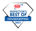 Inspector's Best of housekeeping 2021 logo, The Anaheim Hotel