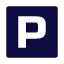 Vector icon of parking board used at Hotel Plaza San Francisco