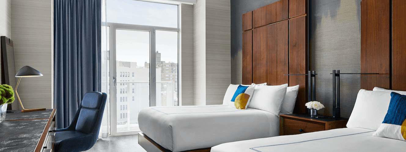 Deluxe Double Bedroom at Gansevoort Meatpacking NYC