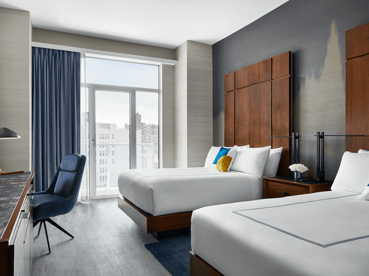 Deluxe Double Bedroom at Gansevoort Meatpacking NYC