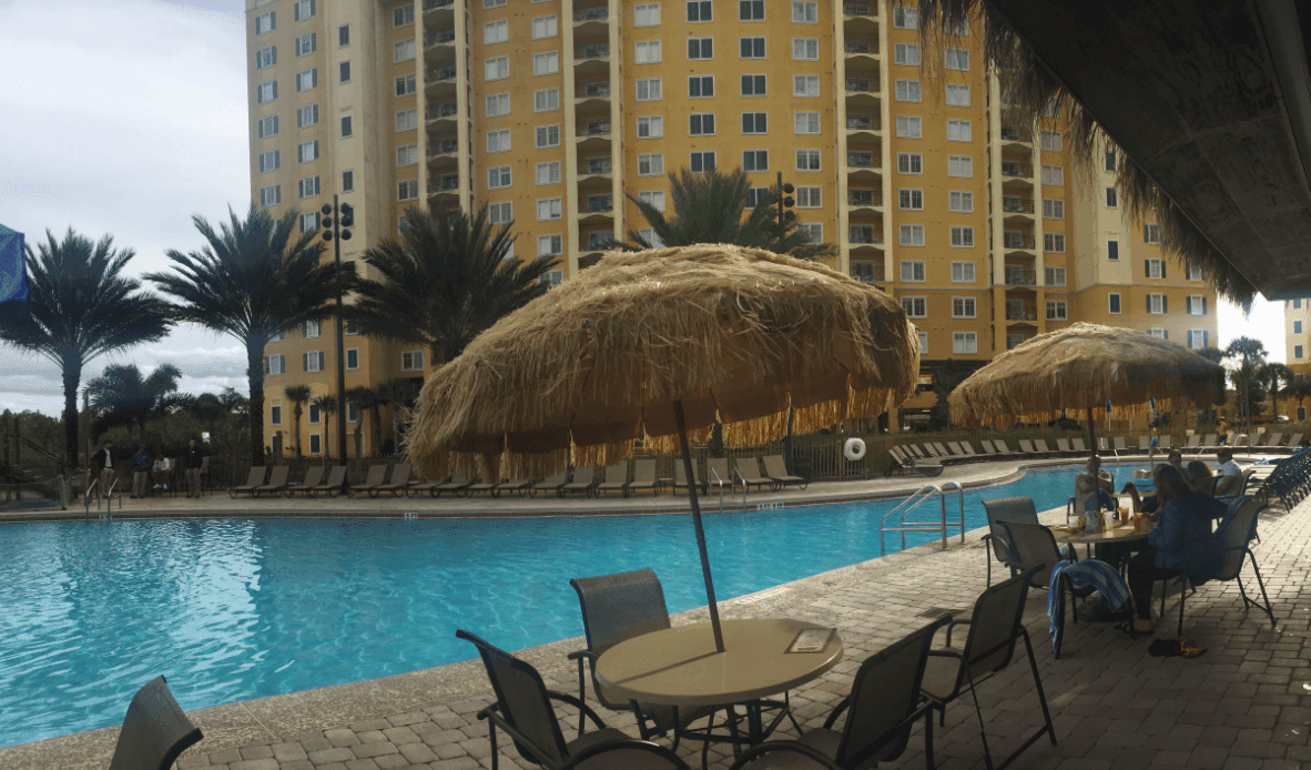 Poolside breakfast at Lani’s Luau near Lake Buena Vista Resort Village & Spa