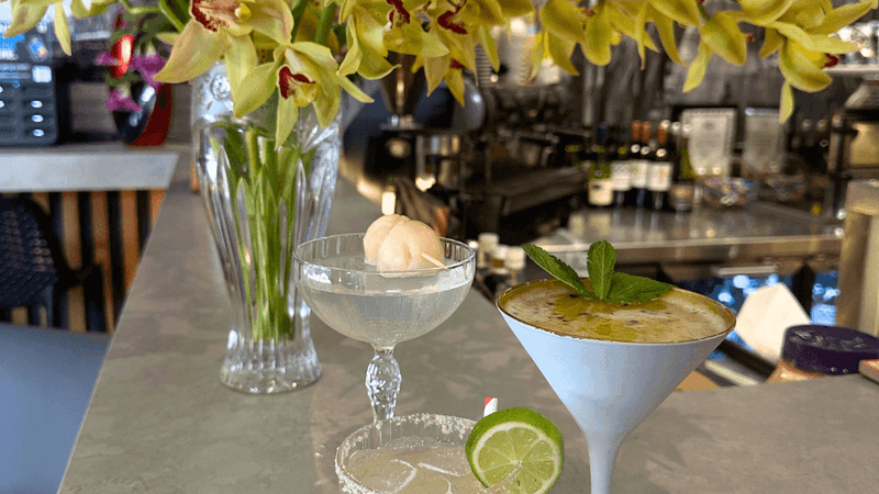 Ibis cocktails happy hour with lychee martini and various others