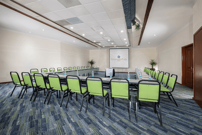 U-shaped meeting set-up in Pablo Neruda venue at Hotel Guadalajara