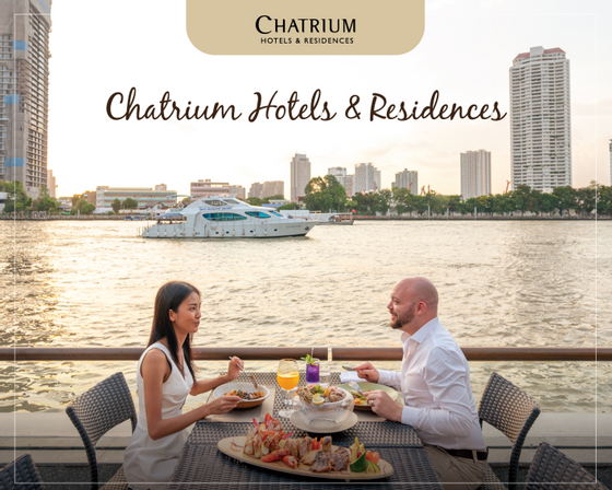 Couple enjoying a meal at Chatrium Hotels & Residences