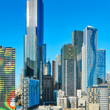 Melbourne rooftop view