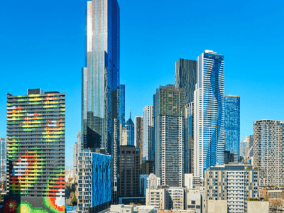 Melbourne rooftop view