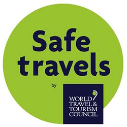 Safe Travels Award Logo at Mundo Imperial