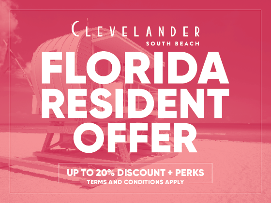 Poster of Florida Resident Offer at Clevelander South Beach