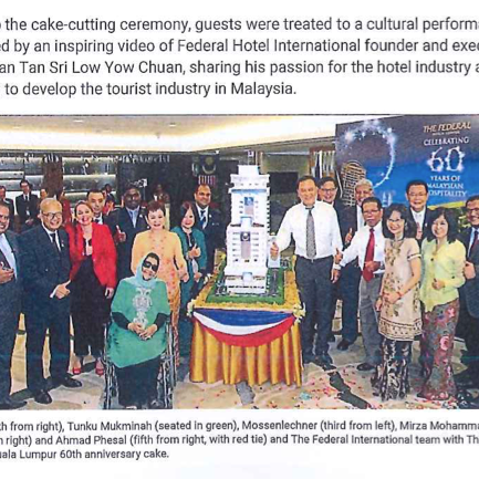 Hotel staff in a newspaper article at The Federal Kuala Lumpur