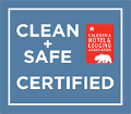 Clean + Safe Certified Logo at Inn by the Sea at La Jolla