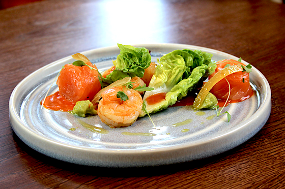 Closeup of a fine dining food plate served at Richmond Hill