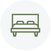 A vector icon used for Accommodation at Kinship Landing