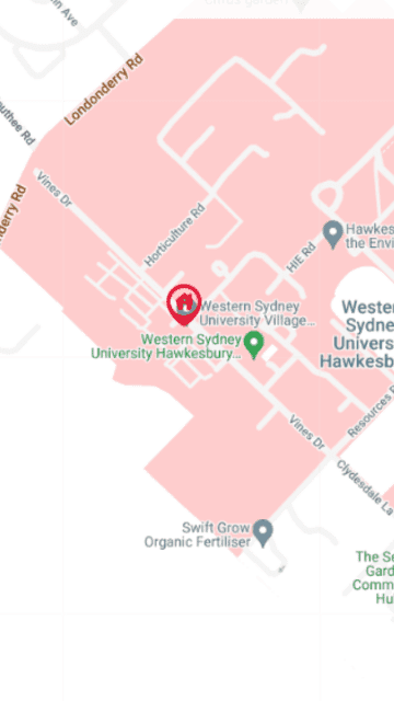 Western Sydney University Hawkesbury Village Map