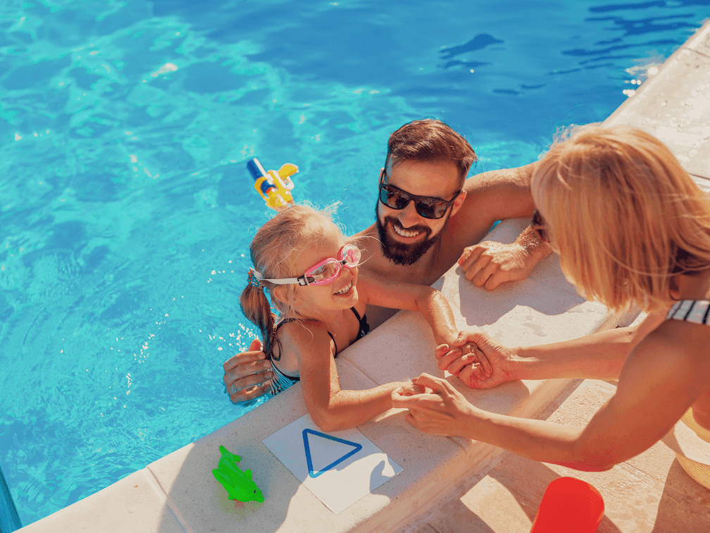 Pool time with family