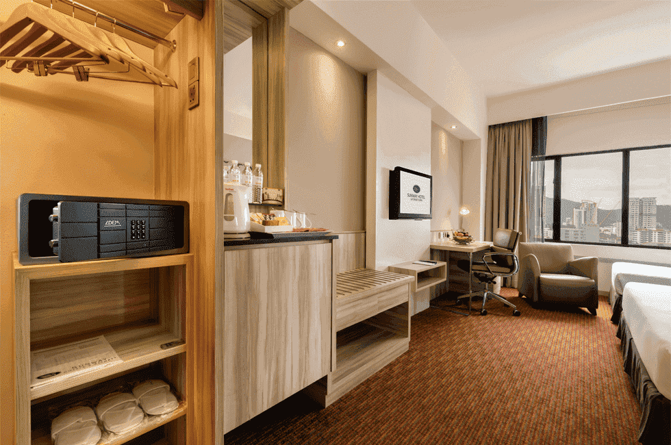 Modern furniture with work area in Family Room at Sunway Hotel Georgetown