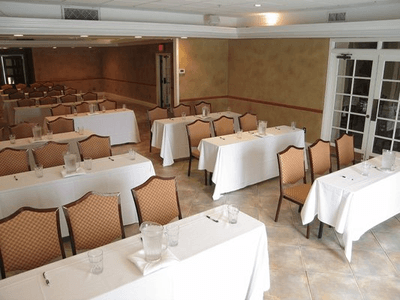 classroom style setup in Siena ballroom