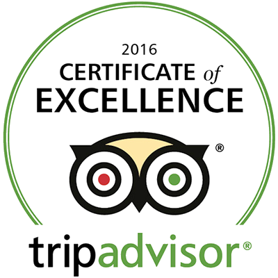 2016 Tripadvisor Certificate of Excellence award logo used by Farmington Inn and Suites
